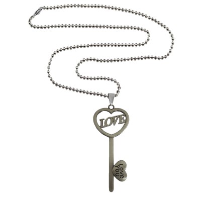 Key Love Heart Pendant By Menjewell